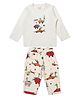 My Milestone 100% Cotton Full Sleeves Animals & Vehicles Printed Tee & Joggers Set - Cream
