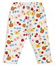 My Milestone 100% Cotton Fruits Printed Leggings - Off White