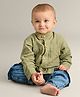 My Milestones Cotton Full Sleeves Self Design Shirt - Green
