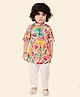 ETHNIKS NEURON Cotton Full Sleeves Motifs Printed Kurta & Pajama Set - Multi Colour