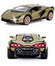 Sanjary  Lambo Sian Toy Car 1:24 Scale Model,pull Back Vehicles Alloy Simulation Supercar with Lights and Sound for Kids Color Design May Vary