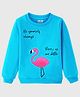 KUCHIPOO Fleece Full Sleeves Be Yourself Always Text Printed Sweatshirt - Blue