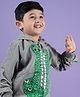 The Sandbox Clothing Co Full Sleeves Crocodile Printed Zipper Sweatshirt - Grey