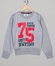 The Sandbox Clothing Co Cotton Full Sleeves Sports Downtown Text Printed Sweatshirt - Grey