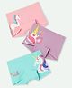 Mackly Pack Of 3 Cotton Elastane Unicorn Printed Boxers - Pink Lavender & Aqua Blue