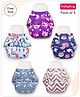 Babyhug Printed Reusable Cloth Diaper With Insert Pack   of 5 - Multicolour