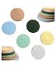 WonderVed Wooden Stepping Stones for Kids 6 Pcs Set - Colourful