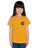 BRATMA Halloween Theme Half Sleeves Ghost Printed Tee - Mustard