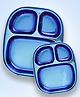 Wellthya NourishMeal Kids Plates | Balanced Bites Divided Plates for Kids & Toddlers | Lunch Plates | 100% BPA Free & Dishwasher Safe | Pack of 2 (Electric Blue)