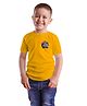 BRATMA Halloween Theme Half Sleeves Ghost Printed Tee - Mustard