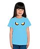 BRATMA Halloween Theme Half Sleeves Pumpkin Demon Printed Tee - Sky Blue