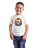 BRATMA Halloween Theme Cotton Half Sleeves Stylish Skeleton Printed Tee - White