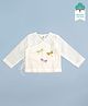 Keebee Organics Organic Cotton Full Sleeves Dragonflies Embroidered Jhabla - White