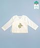 Keebee Organics Organic Cotton Full Sleeves Mushroom Embroidered Jhabla - White