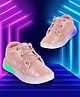 PASSION PETALS Self Design LED Lace Up Shoes - Peach