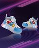 PASSION PETALS Colour Blocked & Aeo Text Designed Velcro Closure LED Shoes - Blue & White