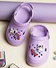 PASSION PETALS Space Theme Applique Detailed Back Strap Closure Clogs - Purple