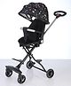 360° Light weight Rotation & Ergonomic Design Jogging Stroller Cum Pram with Adjustable Backrest - Black