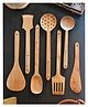 Almitra Sustainables Neem Wood Kitchen Ladle Set ( Set of 7 )
