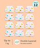 SuperBottoms BASIC Langot 100% Pure Cotton Extra Soft & Breathable for 0-6 months Babies - Pack of 12