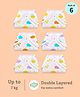 SuperBottoms BASIC Langot 100% Pure Cotton Extra Soft & Breathable for 0-6 months Babies - Pack of 6