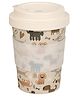 Earthism Eco-Friendly Bamboo Fibre Travel Reusable Coffee Mug with lid 350 ml (Pooches)