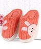 Oh! Pair Slip On Bunny Embroidered Winter Shoes - Red