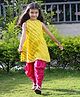 Mamma's Bear Cotton Sleeveless Gota Lace Embellished Leheriya Printed  Kurta With Dhoti Set - Yellow