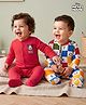 Babyoye Disney Interlock Knit Full Sleeves Footed Sleep Suits With Mickey Mouse Graphics Pack of 2 - Red & White