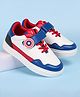 Pine Kids Marvel Avengers Patch Casual Shoes with Velcro Closure - White & Blue