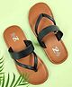 The Madras Trunk Strap Detailed Flip Flops - Tan & Black