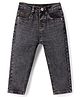 Babyhug Full Length Washed Denim Stretch Jeans  - Charcoal Grey