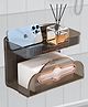 Bunie Wall Mount Tissue Paper Dispenser with Rack for Home Office  Pack of 1 Black