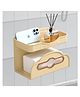 Bunie Wall Mount Tissue Paper Dispenser with Rack for Home Office  Pack of 1 Beige