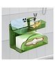 Bunie Wall Mount Tissue Paper Dispenser with Rack for Home Office  Pack of 1 Green