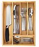 Bunie Bamboo Cutlery Tray for Kitchen Drawer - 13-inch