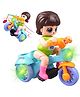 Bunie Musical Stunt Tricycle Toy with Light and Sound  Pack of 1 Random Color
