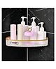 Bunie Multipurpose Wall Mount Self Adhesive Bathroom Triangular Shelf  White