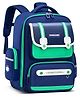 Bunie School Bag for Kids with Multiple Pockets Blue Green - Height 16 Inches