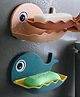 Funeiko Fish Design Soap Case with Wall Mounted Sticker  Pack of 2 Random Color