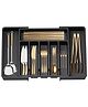 Funeiko Adjustable Multi Compartments Cutlery Tray for Kitchen Drawer  Black