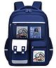Bunie Large Capacity School Bag for Kids with Multiple Pockets Blue - Height 15 Inches
