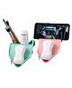 Funeiko Soap Stand Holder with Wall Mounted Sticker Pack of 2 Green Light Pink