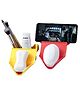 Funeiko Soap Stand Holder with Wall Mounted Sticker Pack of 2 Yellow Pink