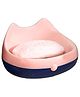 Funeiko Cute Design Soap Case with Wall Mounted Sticker Pink