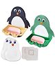 Funeiko Penguin Design Soap Case with Wall Mounted Stickers Pack of 2 Black Green