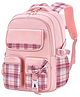 Bunie Large Capacity School Backpack for Girls with Multiple Pockets Peach - Height 15 Inches