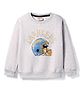 Lazy Bones Fleece Knit Full Sleeves Text Printed Sweatshirt - Light Grey