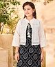 Aarika Three Fourth Sleeves Paisley Embroidered Jacket - Cream