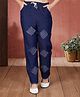 Aarika Denim Patch Detailed Jeans - Navy Blue